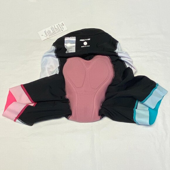 DealYork High Waist Padded Cycling Shorts Compression Black Blue Pink 2XL Bike - Picture 9 of 11